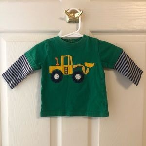 Carter’s long sleeve green tractor shirt size 6 months